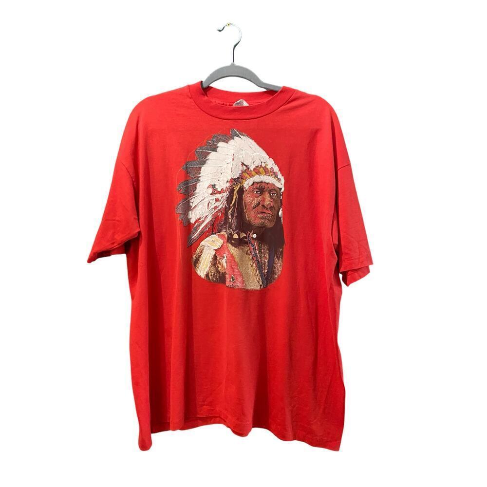 Hanes Red Graphic Print Crew Neck Short Sleeves T-Shirt Size XXL